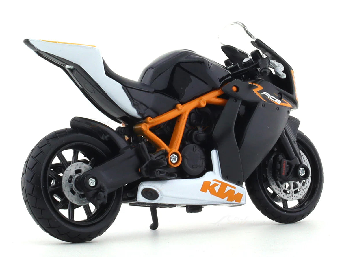 BBURAGO KTM 1190 RC8 R BLACK 1:18 SCALE DIECAST MODEL