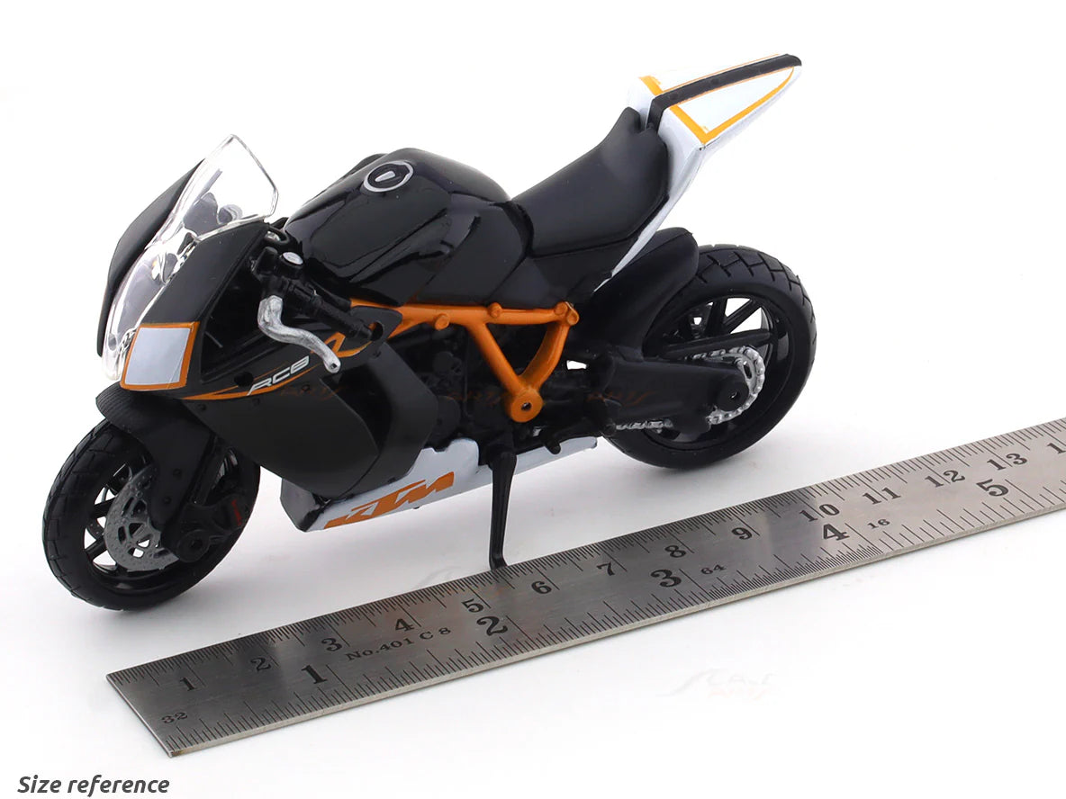 BBURAGO KTM 1190 RC8 R BLACK 1:18 SCALE DIECAST MODEL