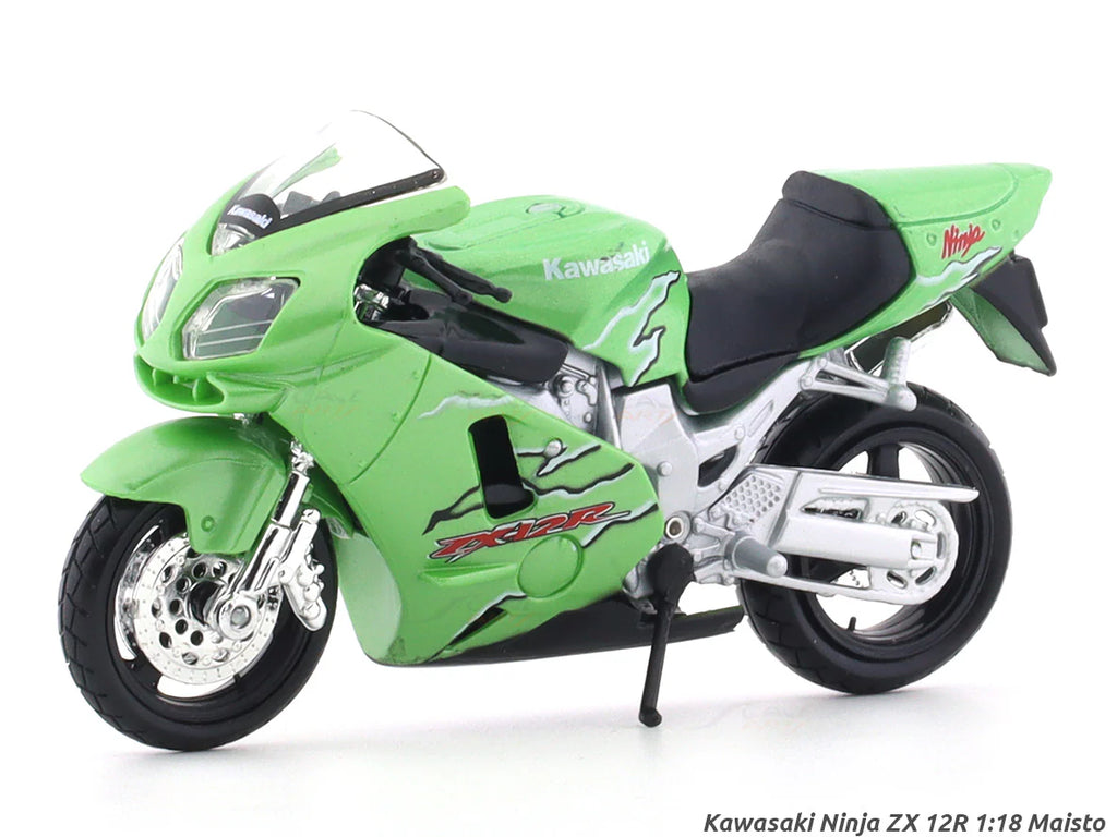 MAISTO KAWASAKI NINJA ZX-12R, GREEN, 1:18 SCALE DIECAST MODEL 20