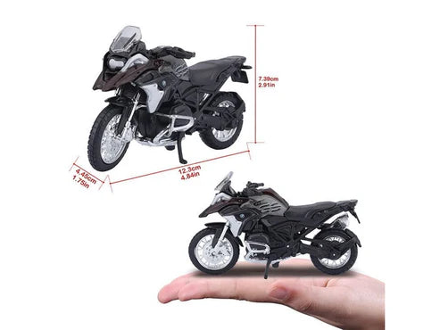 MAISTO BMW R 1200 GS 2017 MAROON 1/18 SCALE DIECAST MODEL– 20-17060