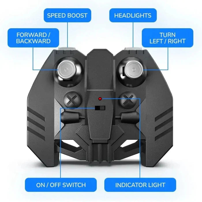 MIRANA TRACER APP AND REMOTE CONTROL CAR - 1.5X POWERFUL NITRO, AR GAME, ANTI SKID TYRE, LUMINOUS HEADLIGHTS, 1200 MAH LI-ION RECHARGEABLE BATTERY ( GREY )