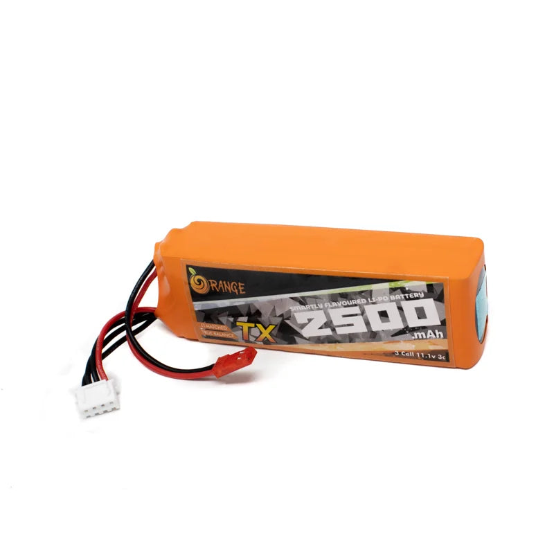 Orange 11.1V 2500mAh 3C 3S (Tx) Lithium Polymer Battery Pack with JST-BEC Connector