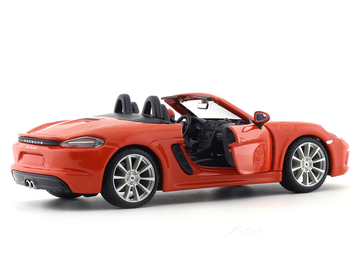 BBURAGO PORSCHE 718 BOXSTER ORANGE 1:24 SCALE 18-91087OR