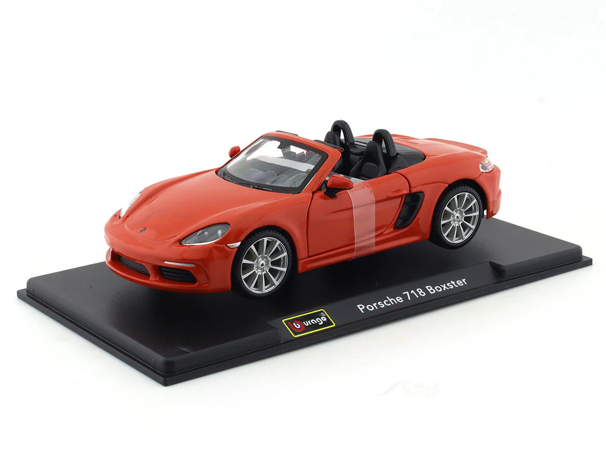 BBURAGO PORSCHE 718 BOXSTER ORANGE 1:24 SCALE 18-91087OR