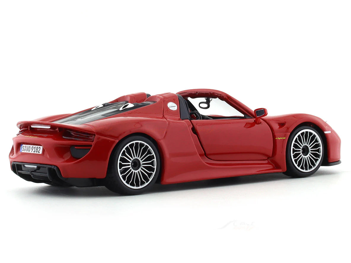 BBURAGO PORSCHE 918 SPYDER RED 1:24 SCALE 91076