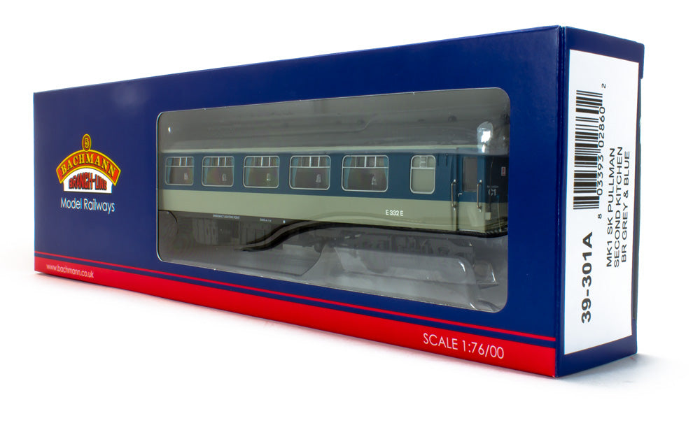 BACHMANN OO GAUGE 39-301A 1/76 SCALE BR MK1 SK PULLMAN KITCHEN SECOND E332E BLUE/GREY