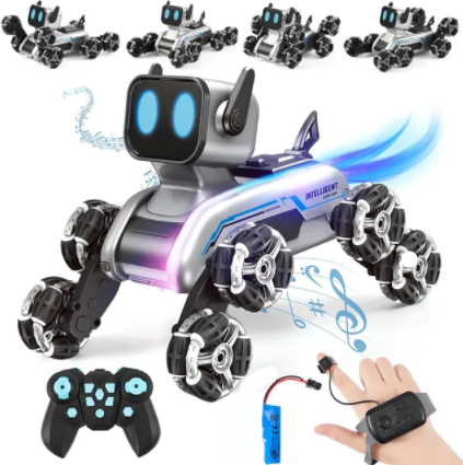 RC ROBOT DOG STUNT EIGHT WHEEL WITH MUSIC