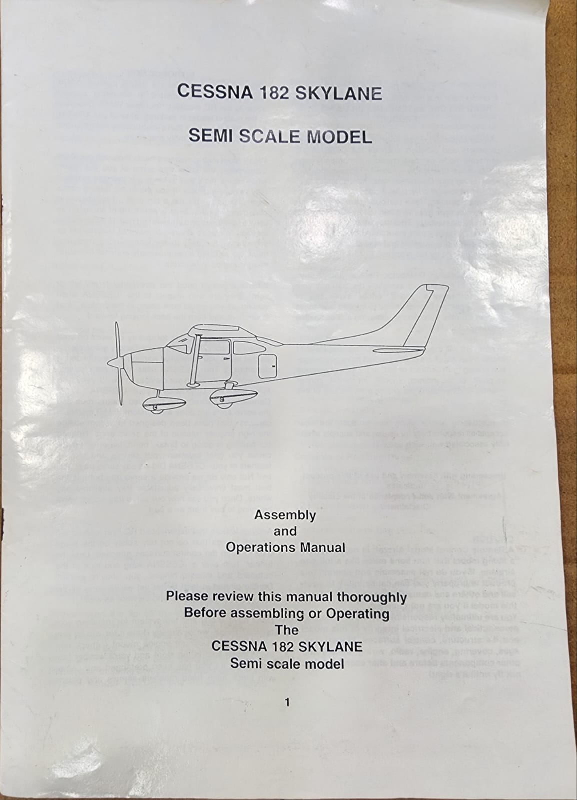 CESSNA 182 SKYLANE ARF KIT - QUALITY PREOWNED