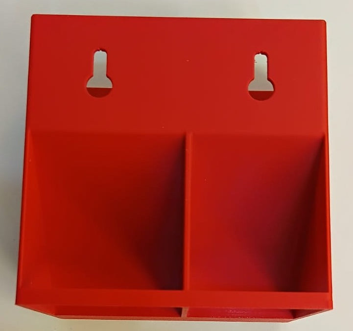 DUAL BATTERY DISPENSER HOLDER FOR 20AA AND 30AAA BATTERIES RED