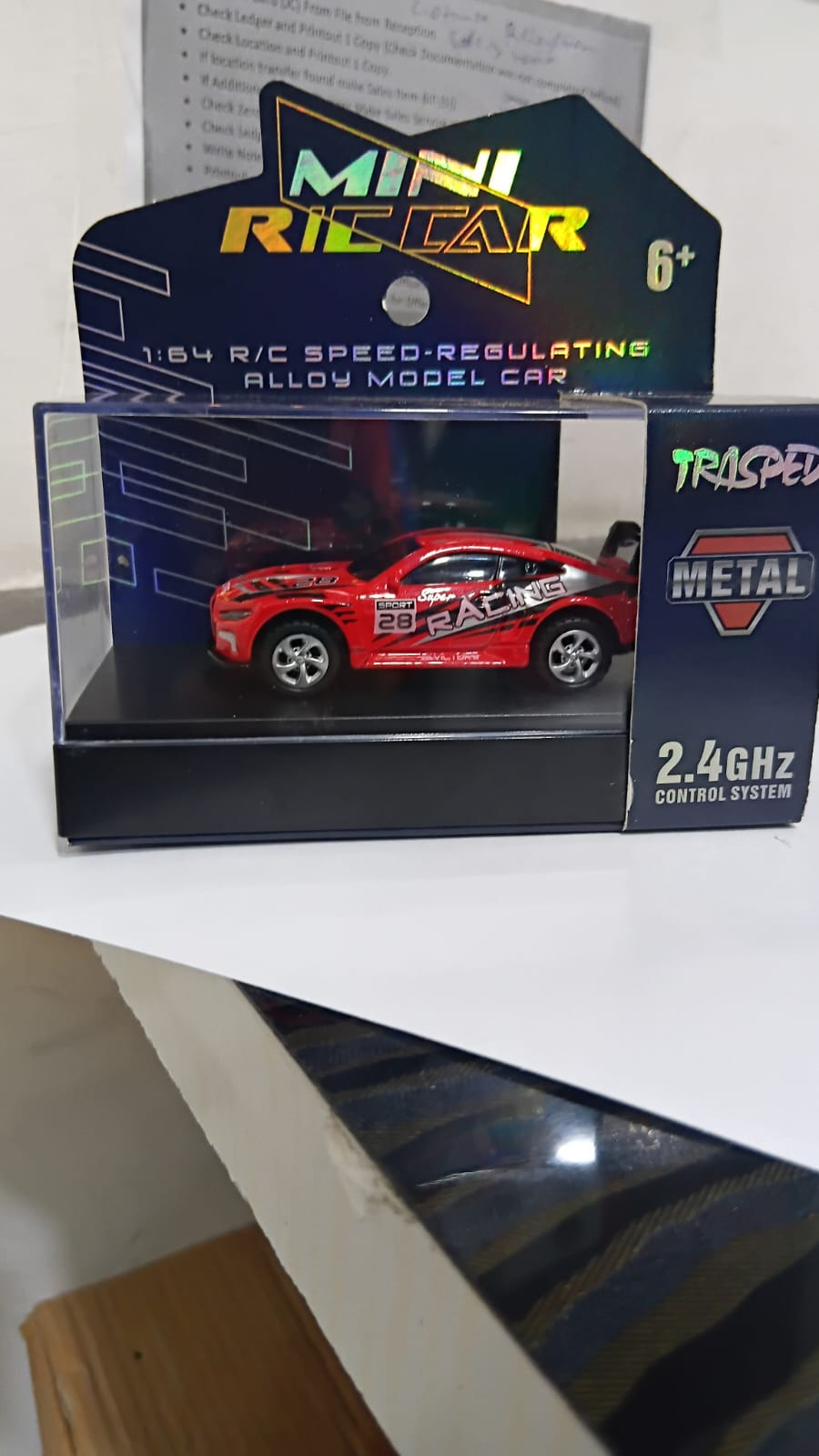 MINI RC CAR SMALL POCKET (SPORTS RACING VICTORY 28) 1:64 SCALE MODEL HG4-107