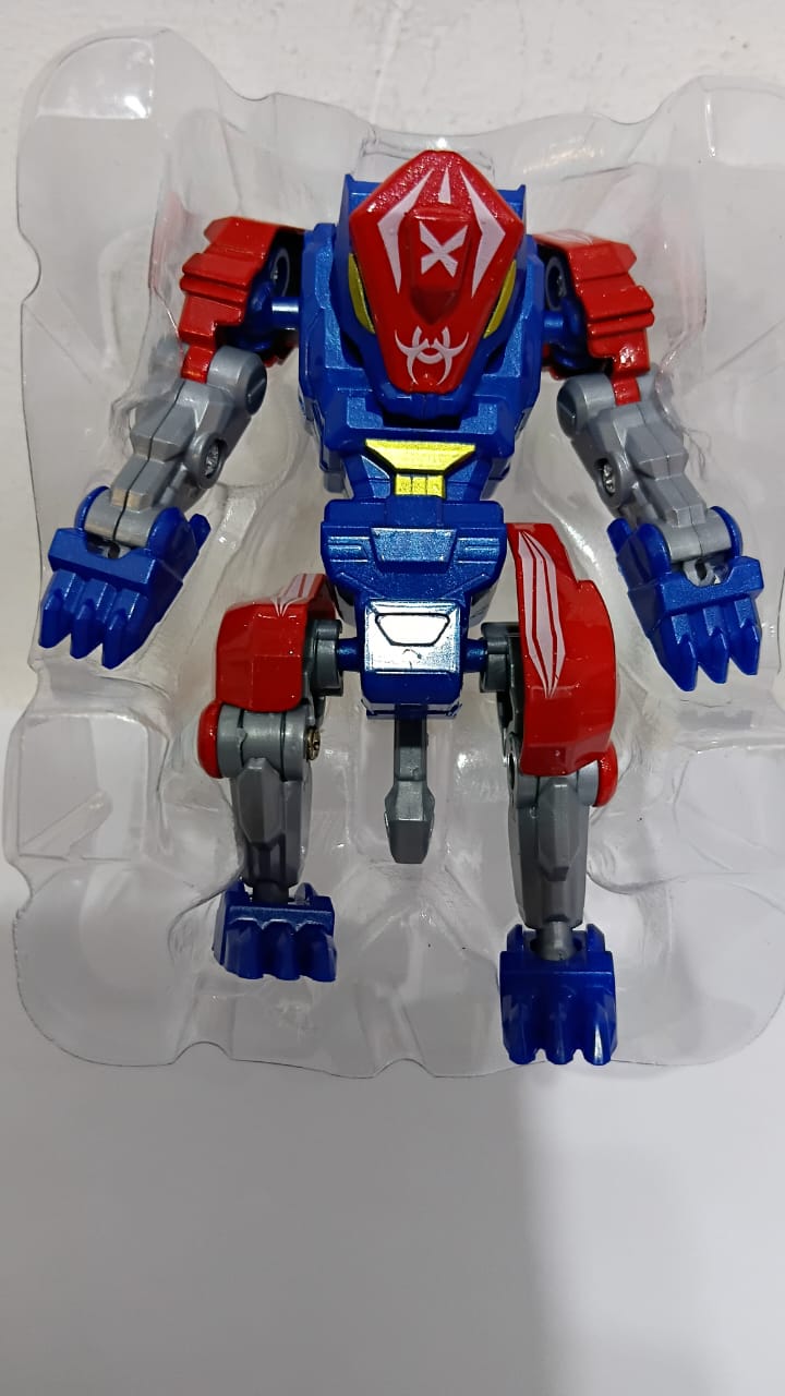 DEFORM METALBOY WITH CHEETAH KING DIE CAST TRANSFORMING ROBOT TOYS DUAL ALLOY VS HUMAN FORM