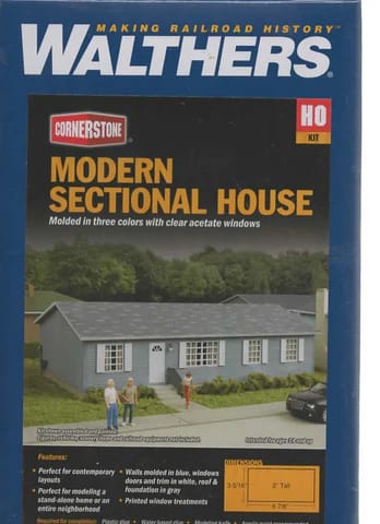 WALTHERS CORNERSTONE HO SCALE MODERN SECTIONAL HOUSE&nbsp;MODEL&nbsp;KIT 933-4150