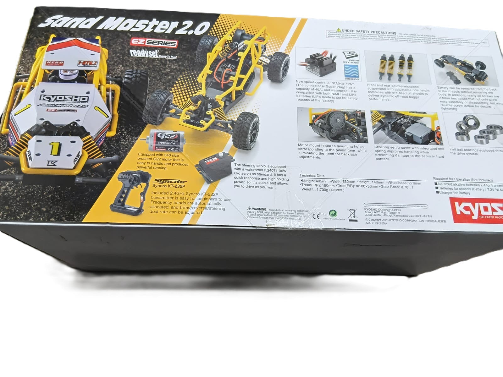 KYOSHO 1/10 2WD SAND MASTER 2.0 CT2 EZ SERIES RTR RC BUGGY/CAR 34405T2