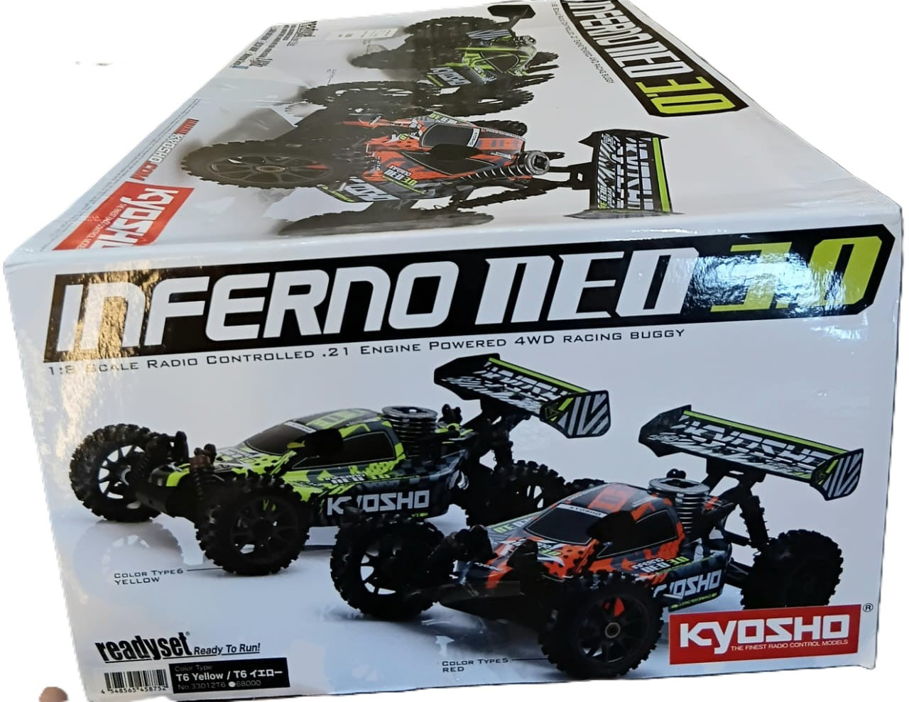 KYOSHO 1/8 Inferno NEO 3.0 4WD Nitro RTR Buggy – Type 5 Yellow (33012T6B)