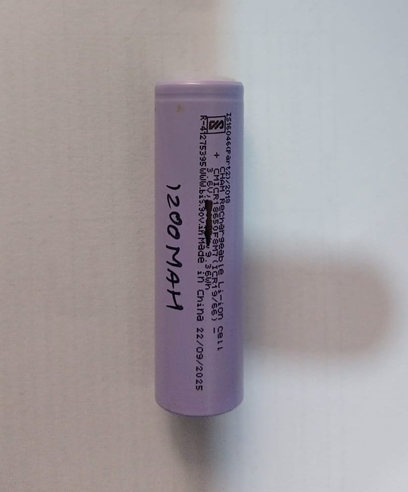 LI-ION CELL 3.6V 18650 1200MAH RECHARGEABLE BATTERY