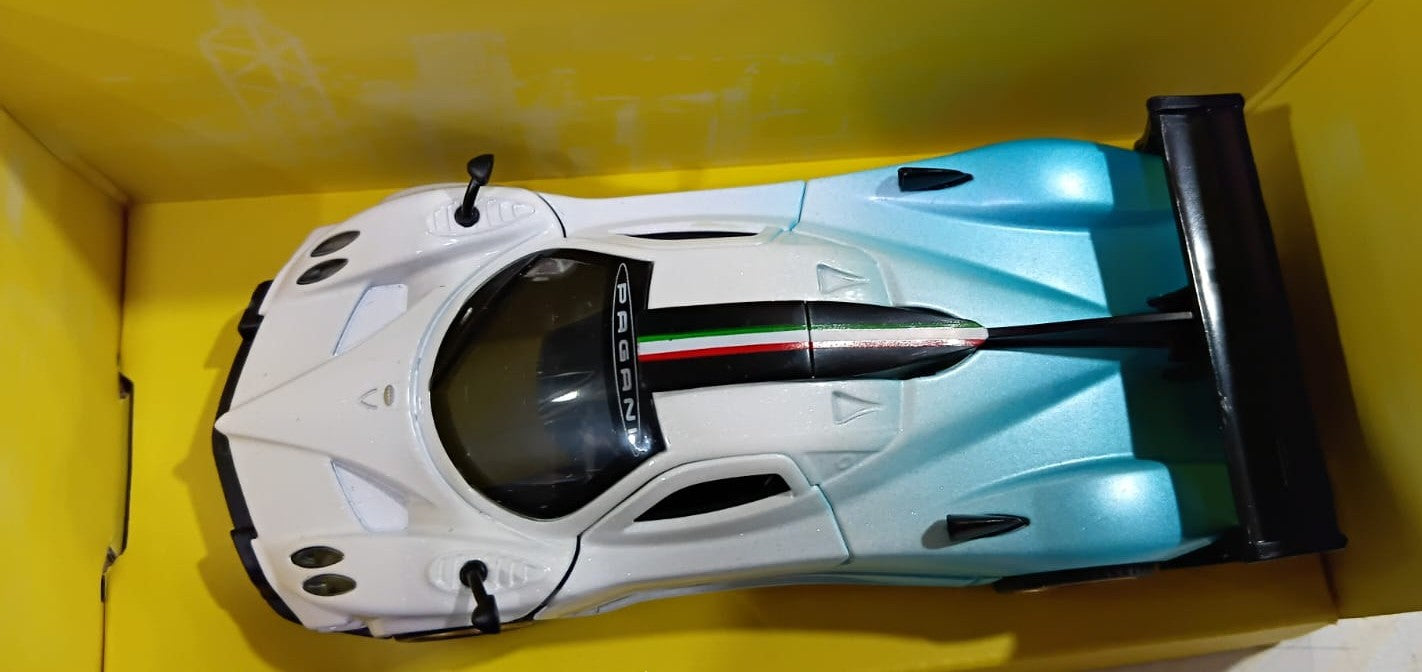 CCA 1:36 PAGANI ZONDA REVOLUCION DIECAST MODEL 12007 WHITE/BLUE