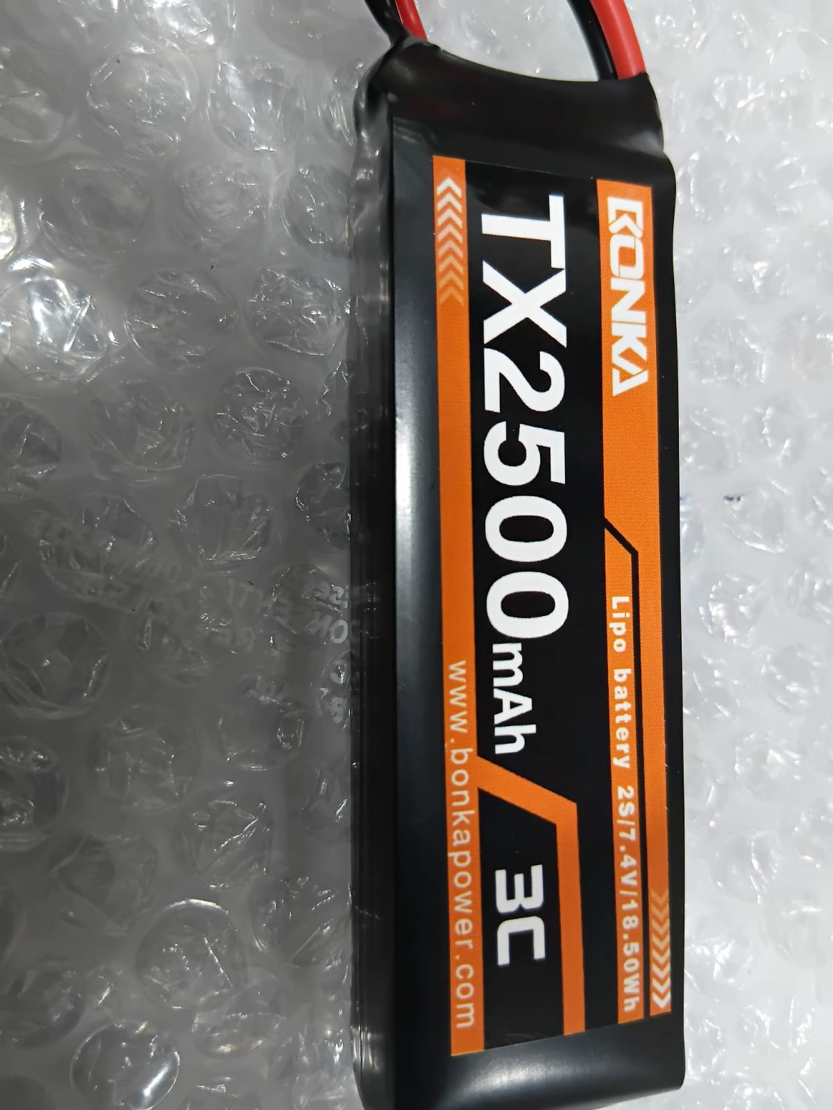 BONKA 7.4V 2500MAH 3C 2S (TX) LITHIUM POLYMER BATTERY