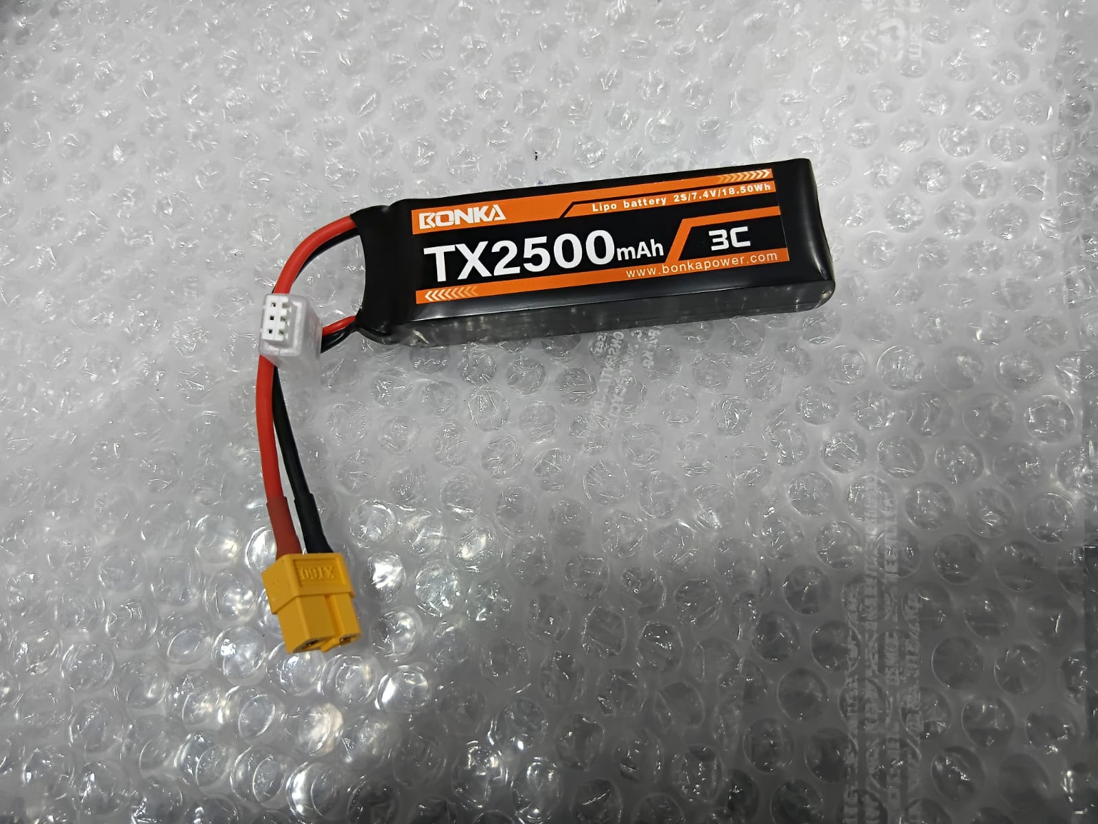 BONKA 7.4V 2500MAH 3C 2S (TX) LITHIUM POLYMER BATTERY