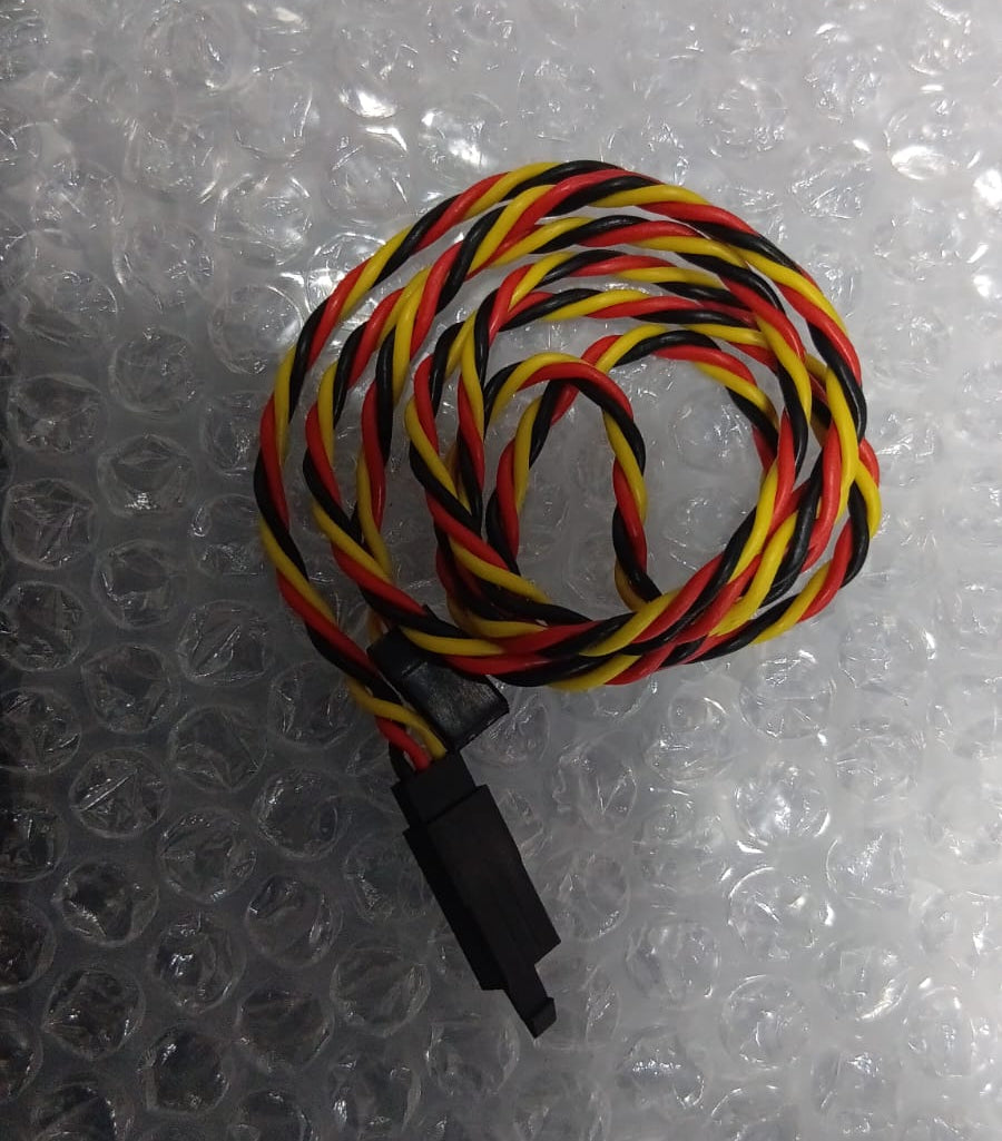SAFECONNECT TWISTED 100CM 22AWG SERVO LEAD (JR) EXTENTION CABLE WITH HOOK