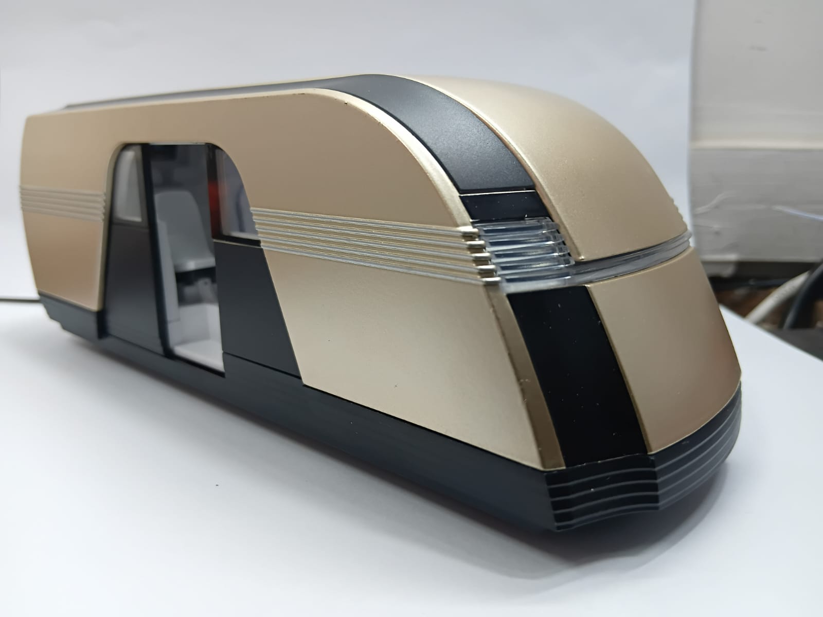 XHD MODEL TESLA ROBOVAN METAL BODY SCALE MODEL 1/24 REMOTE KEY GOLD COLOR