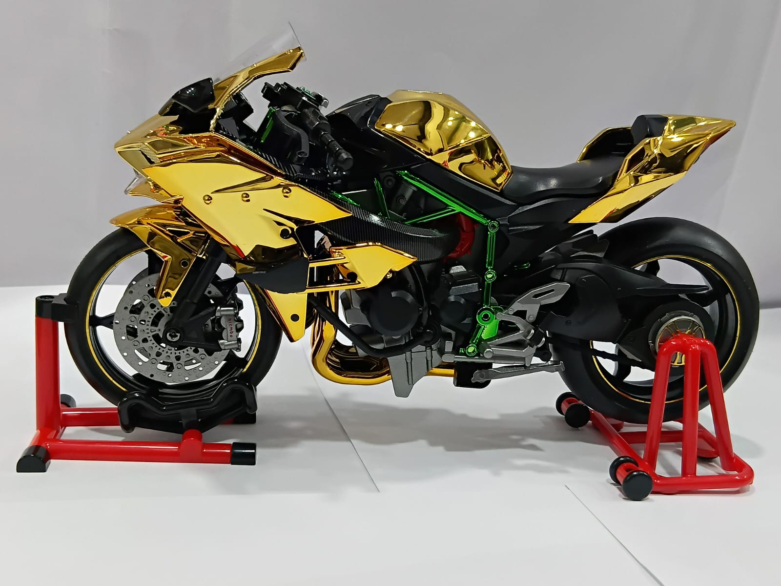 DIE CAST 1/10 0754-1A ALLOY SPRAY SPEED KAWASAKI MOTORCYCLE