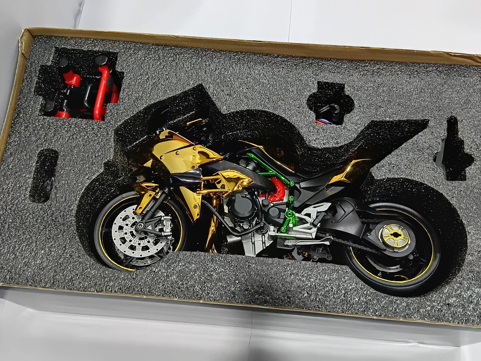 DIE CAST 1/10 0754-1A ALLOY SPRAY SPEED KAWASAKI MOTORCYCLE