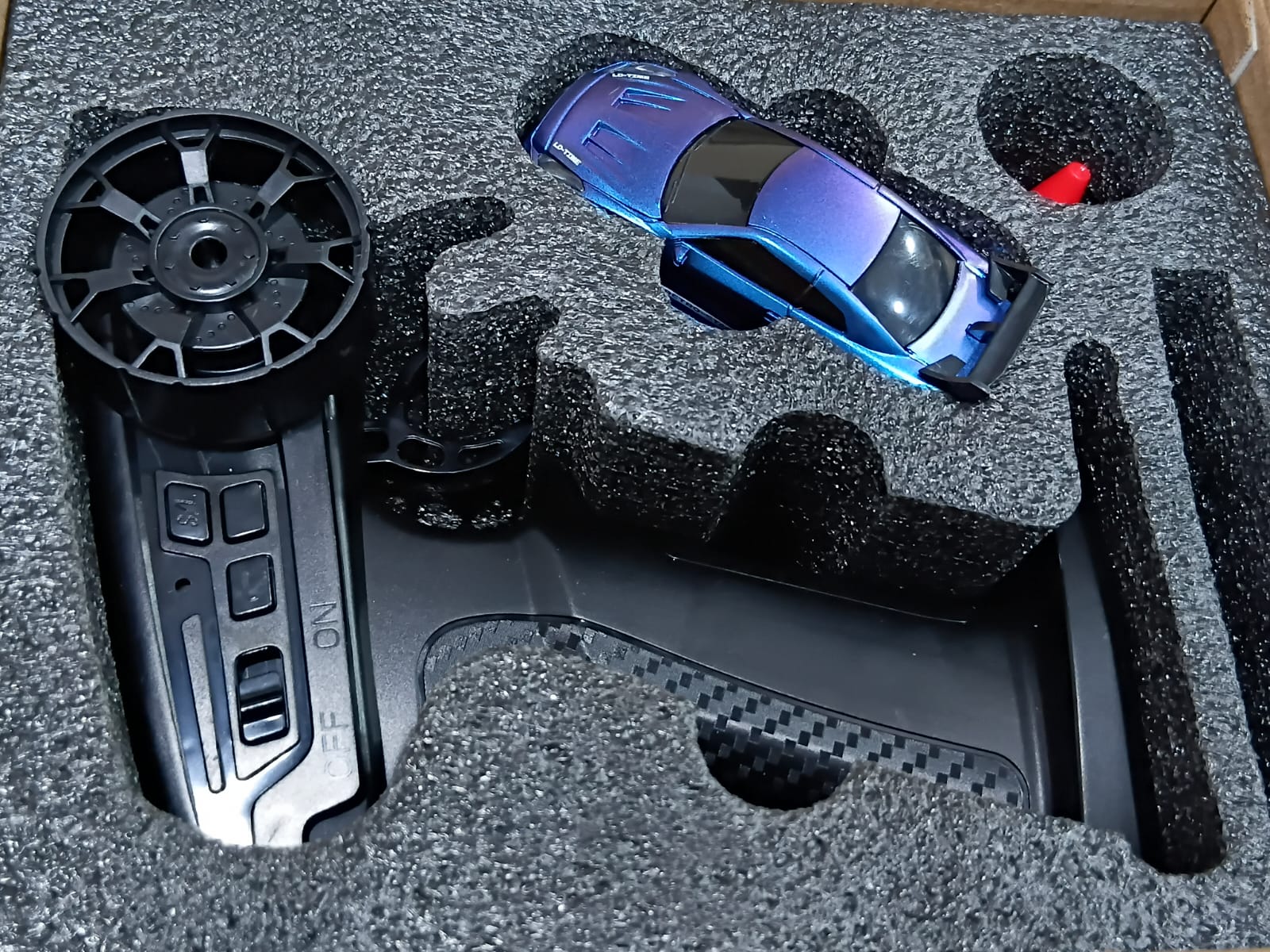 MINI R/C 3601 1:64 2.4GHZ RTR HEADLAMP CHASSIS LIGHT DRIFT CAR BLUE COLOR