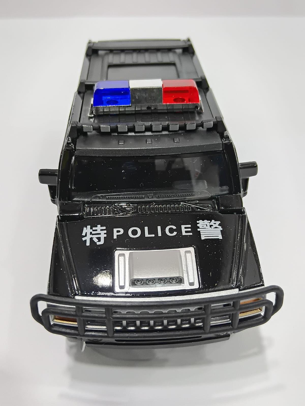 HUMMER POLICE SUV 6653 1/32 PULL BACK LIGHT FUNCTION DIECAST MODEL BLACK COLOR