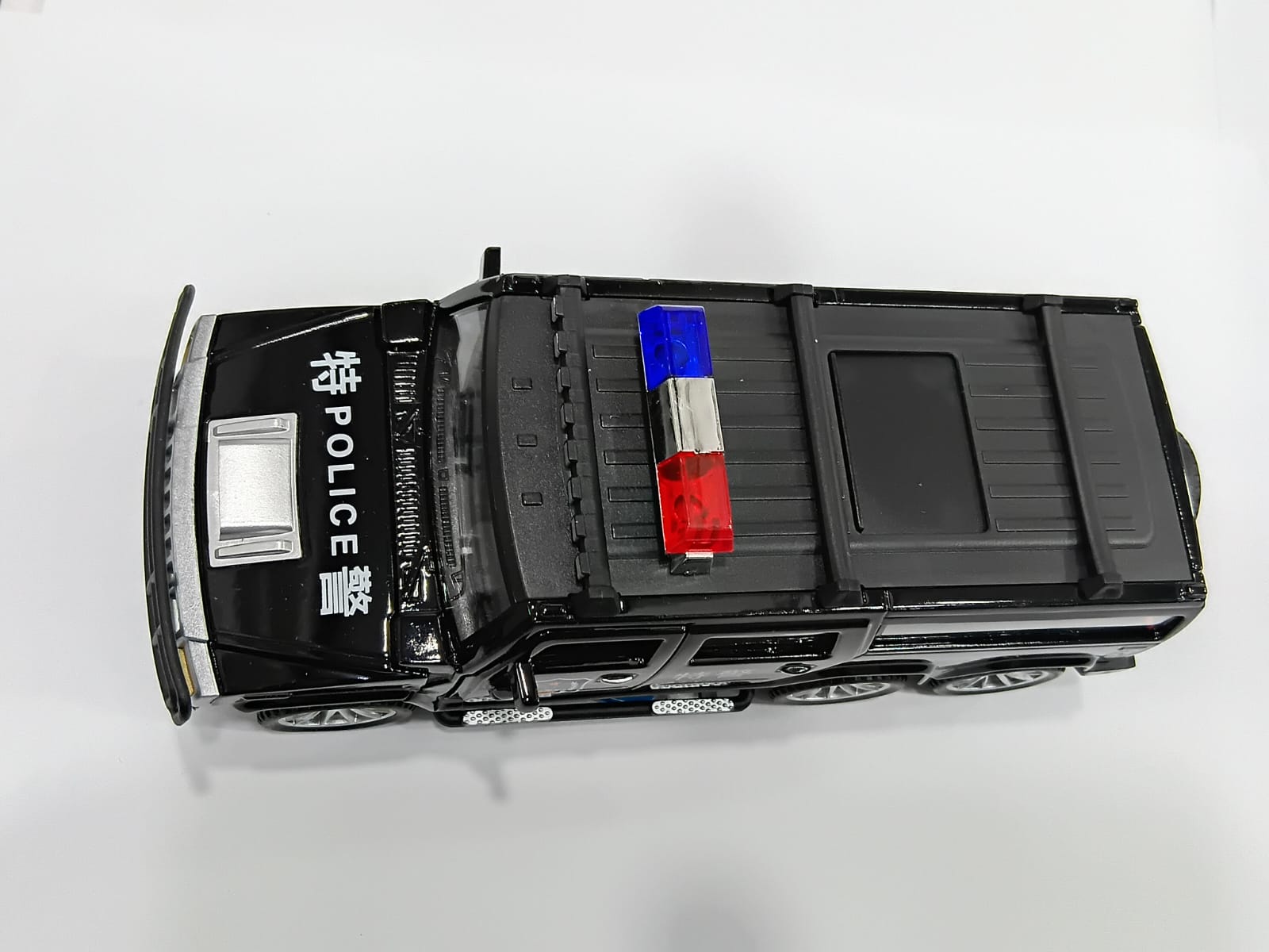 HUMMER POLICE SUV 6653 1/32 PULL BACK LIGHT FUNCTION DIECAST MODEL BLACK COLOR