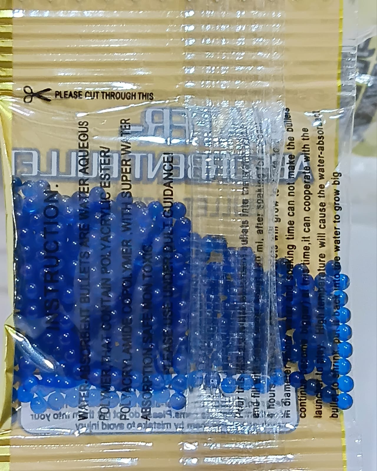 WATER ABSORBENT BULLET SIZE-7-8MM GEL BALLS