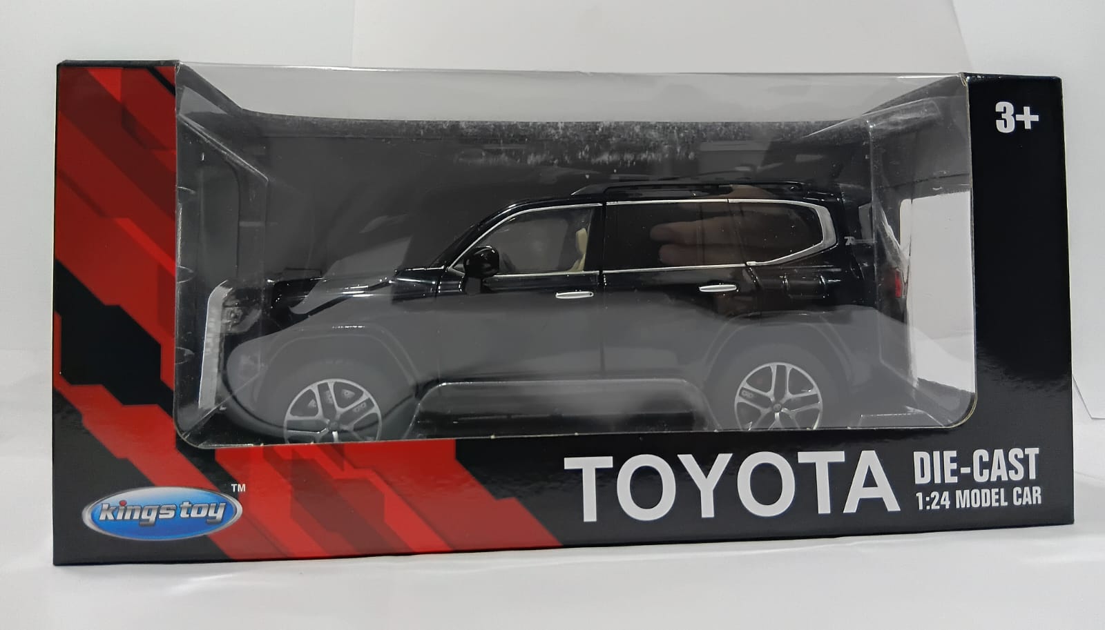 TOYOTA H08222C 1/24 LIGHT MUSIC WITH PULL BACK FUNCTION DIECAST MODEL CAR BLACK COLOR