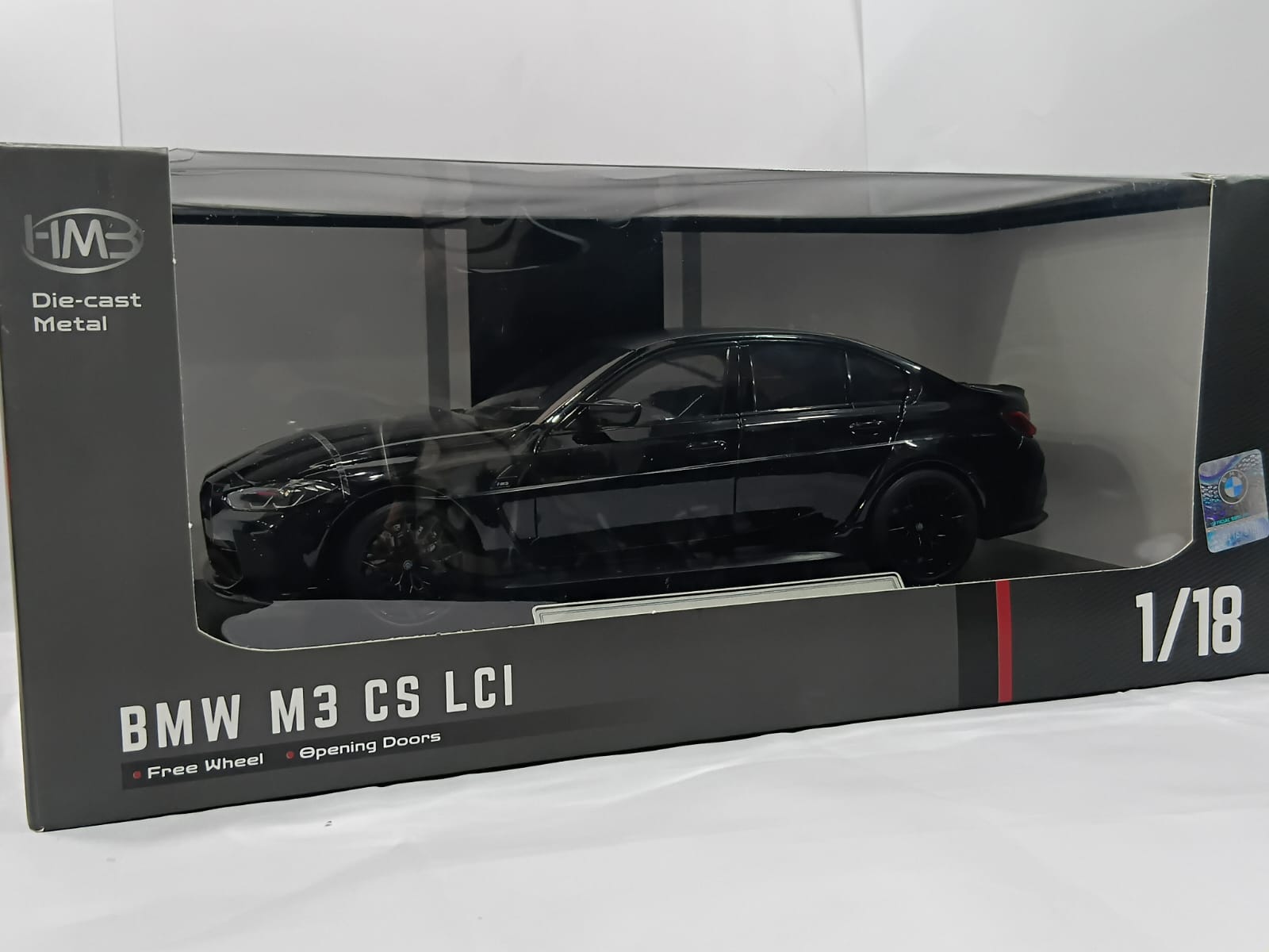BMW M3 CS LCI H1292 1:18 OPENING DOORS DIE-CAST MODEL BLACK