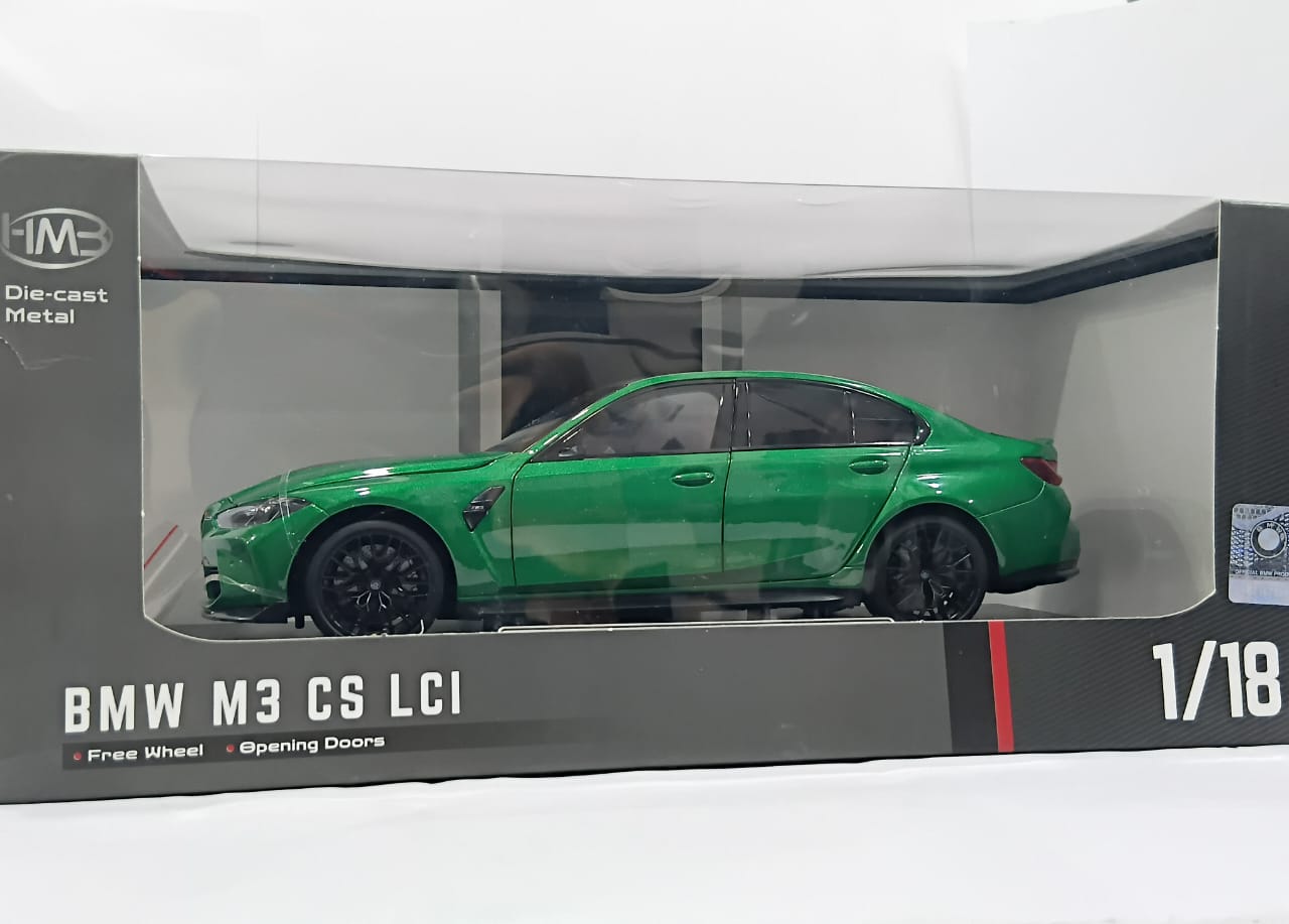 BMW M3 CS LCI H1292 1:18 OPENING DOORS DIE-CAST MODEL GREEN