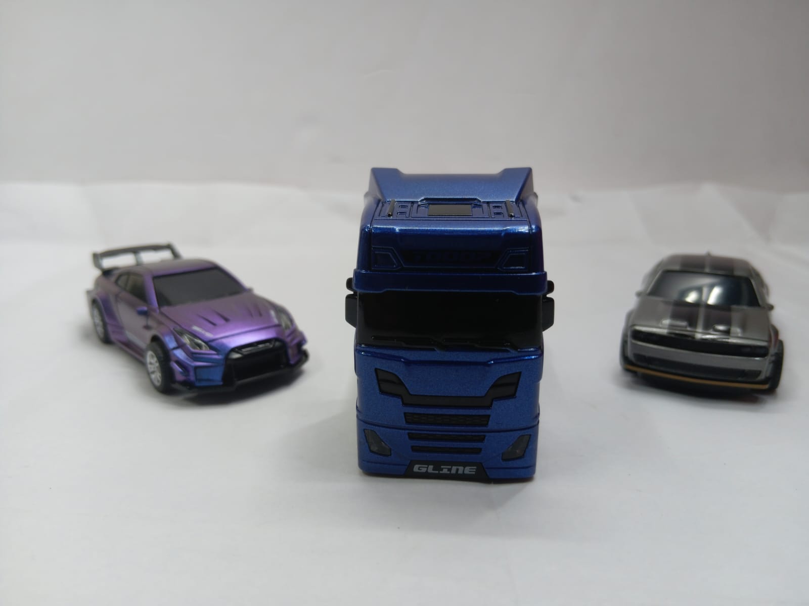 TRAILER 3606 1/64 2.4GHZ RTR SEMI/FLATBED/CONTAINER R/C TRUCK(BLUE) CONTAINER (BLUE)