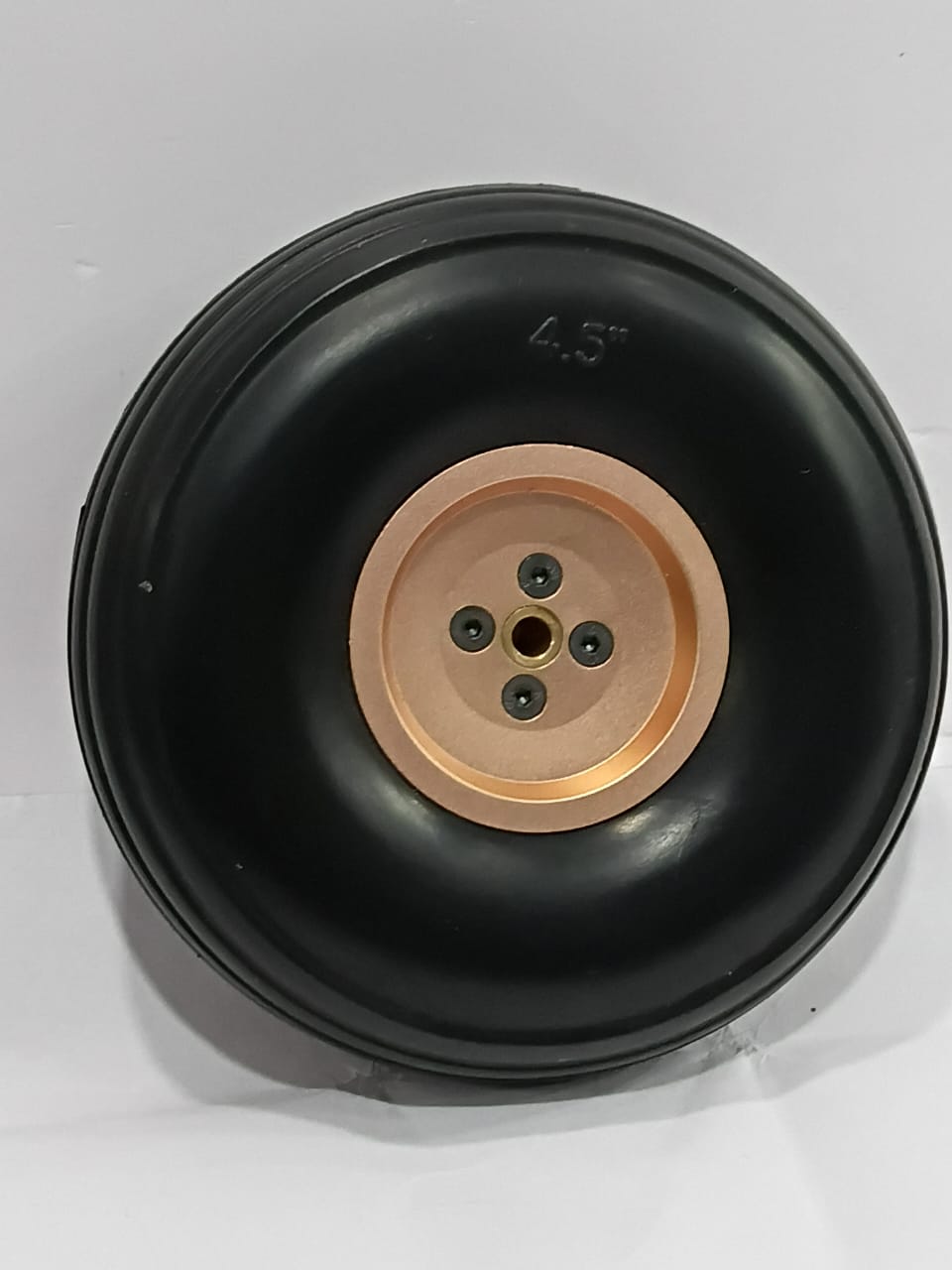 RUBBER 4.5 PU WHEEL WITH ALUMINUM HUB
