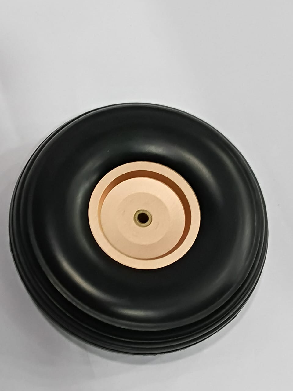RUBBER 4.5 PU WHEEL WITH ALUMINUM HUB