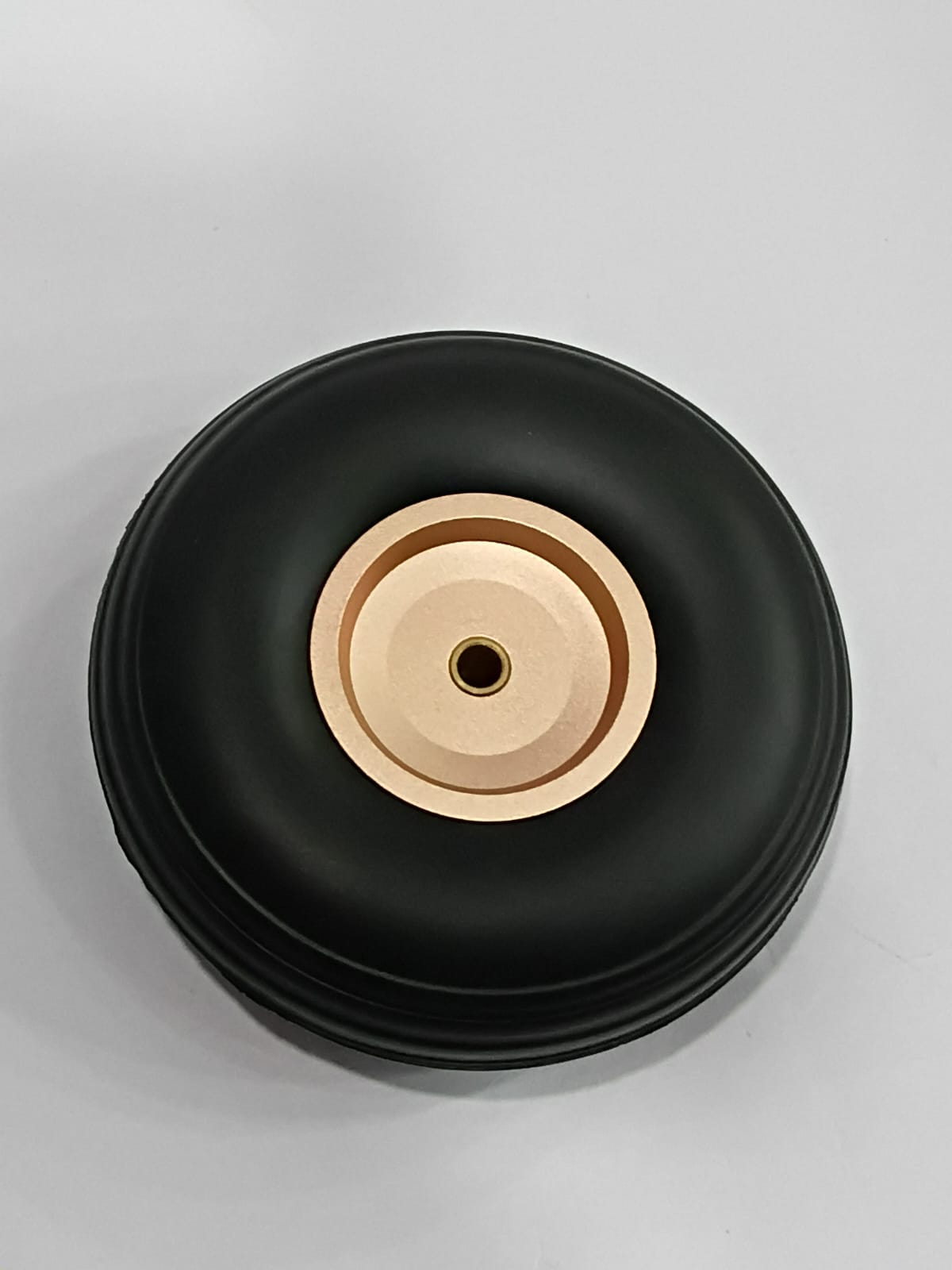 RUBBER 3.5'' PU WHEEL WITH ALUMINIUM HUB