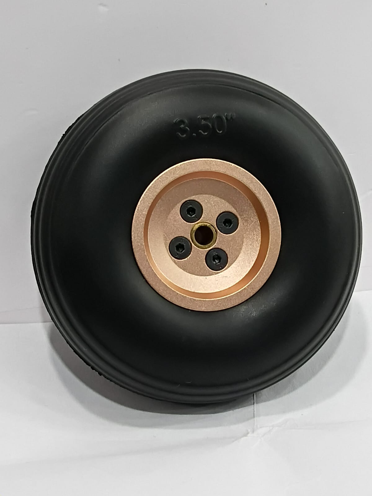 RUBBER 3.5'' PU WHEEL WITH ALUMINIUM HUB