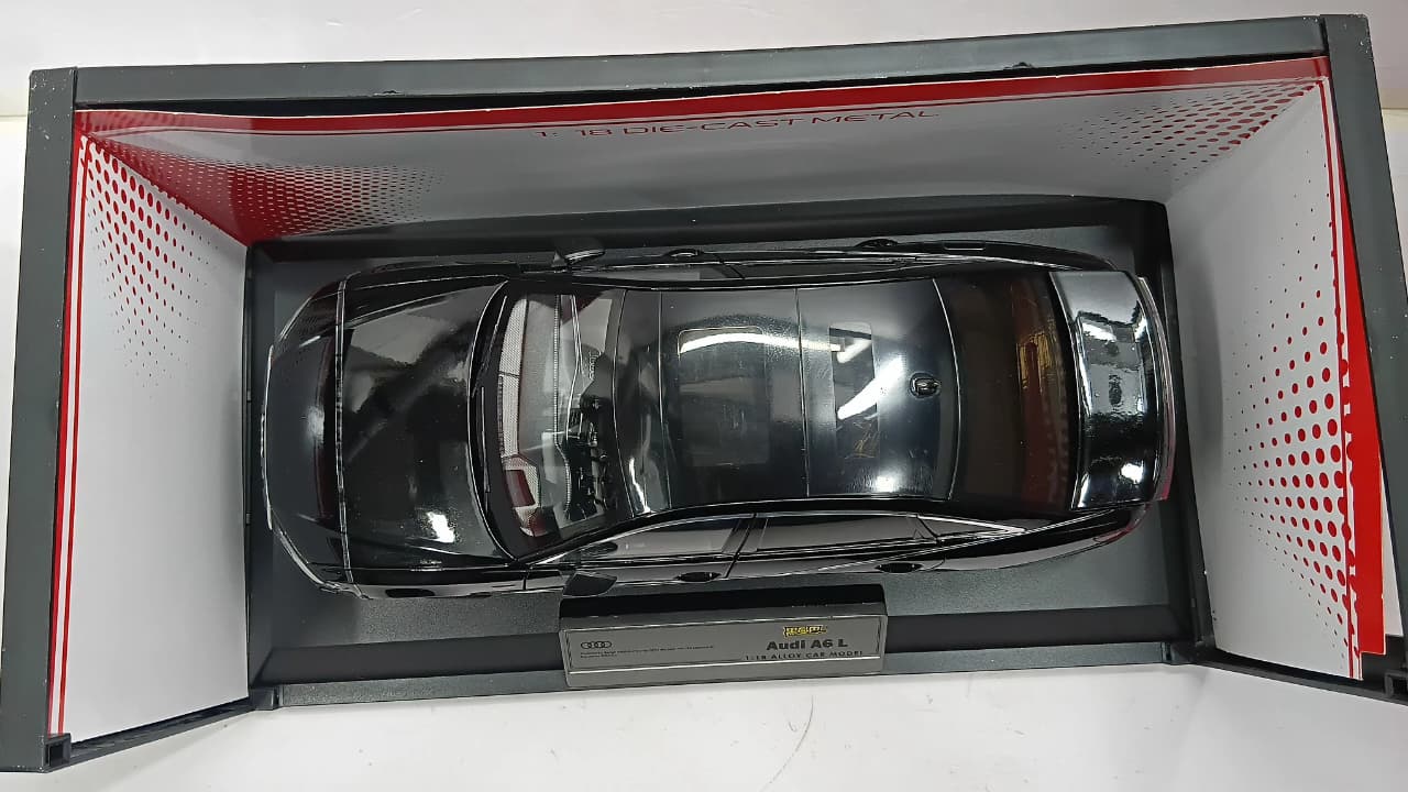 AUDI A6 L H1072 1:18 OPENING DOORS AND LIGHT WITH SOUND FUNCTION DIE-CAST MODEL BLACK