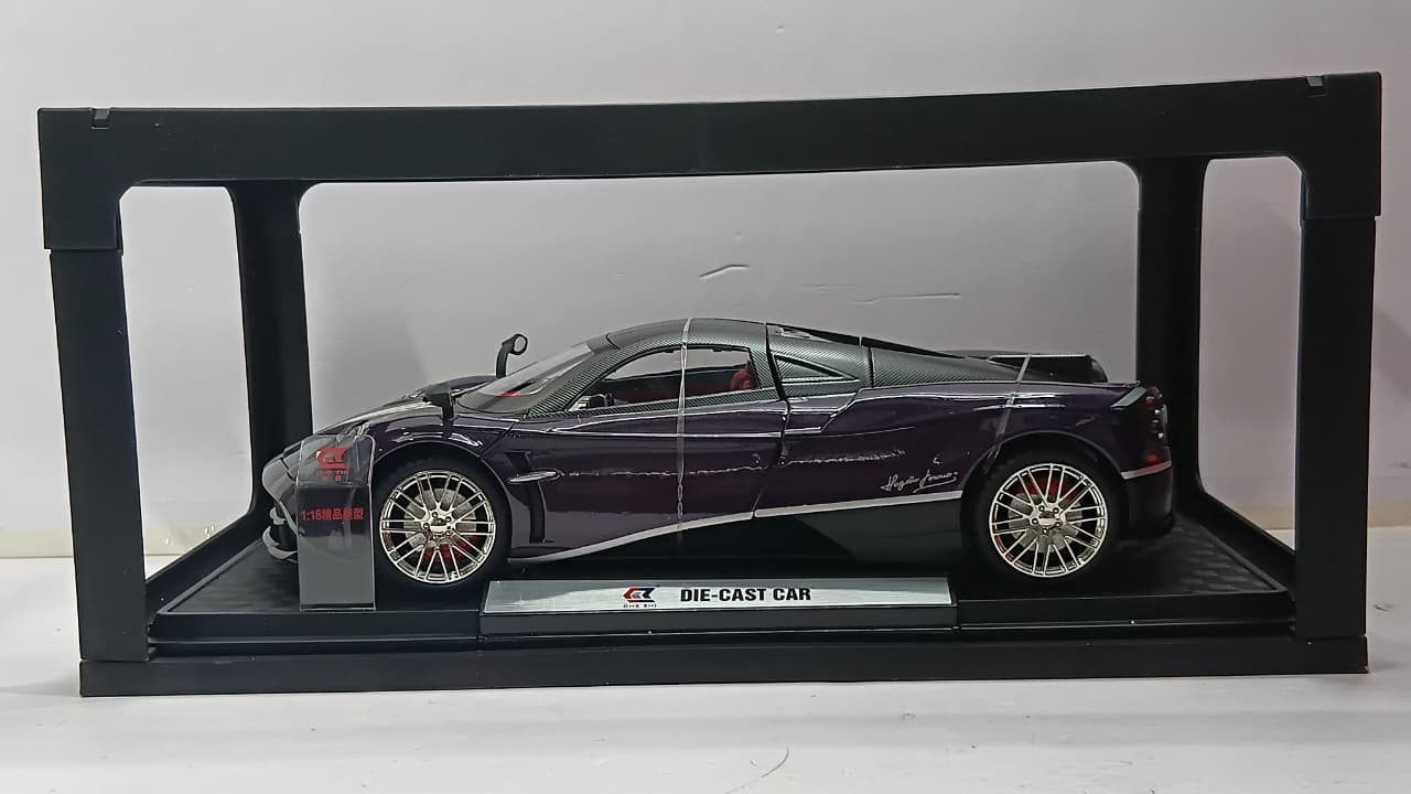 CHE ZHI CZ1809B PAGANI HUARYA 1:18 DIE-CAST SIMULATION SOUND AND LIGHT PULL BACK SERIES PURPLECHE ZHI CZ1809B PAGANI HUARYA 1:18 DIE-CAST SIMULATION SOUND AND LIGHT PULL BACK SERIES PURPLE