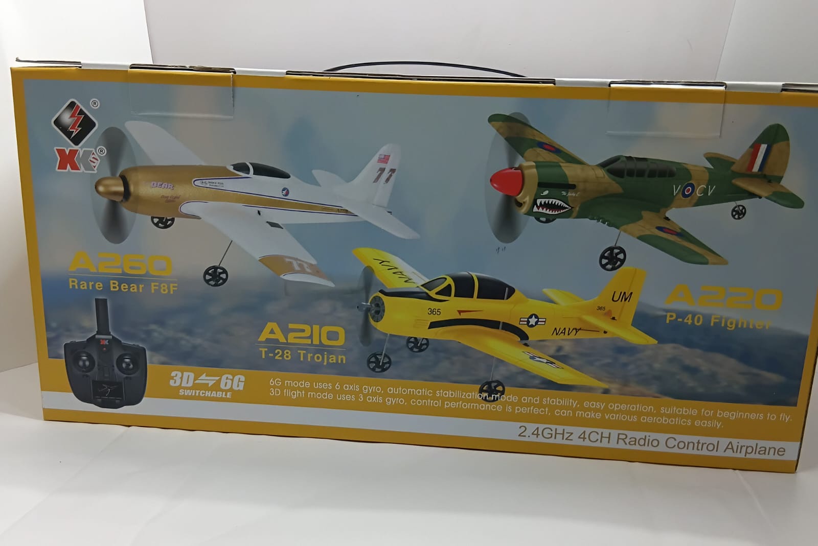 A220 P-40 FIGHTER 3D-6G 2.4GHZ 4CH RADIO CONTROL AIRPLANE