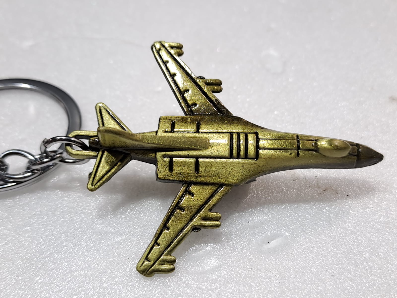 MIXED COLOURED AIRPLANE METAL KEY CHAIN(1PC)