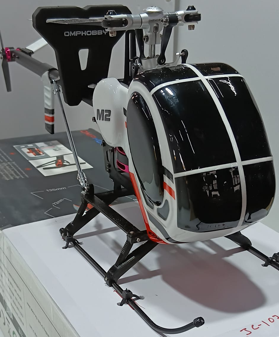 OMP M2 V2 RC HELICOPTER – CUSTOM HUGHES 300 SCALE (AIRBRUSHED FIBERGLASS) – RADIO MASTER ZORRO 4IN1 RTF