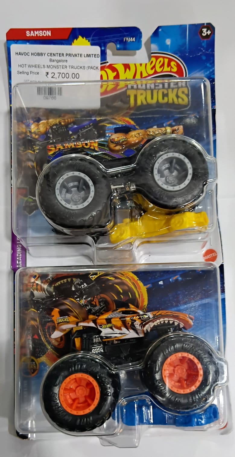 HOT WHEELS MONSTER TRUCKS (PACK OF 2) DIECAST (9C3B)