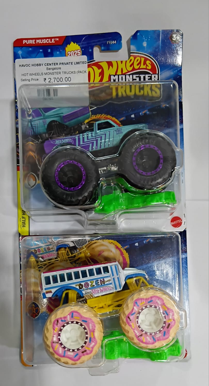 HOT WHEELS MONSTER TRUCKS (PACK OF 2) DIECAST (9C3A)