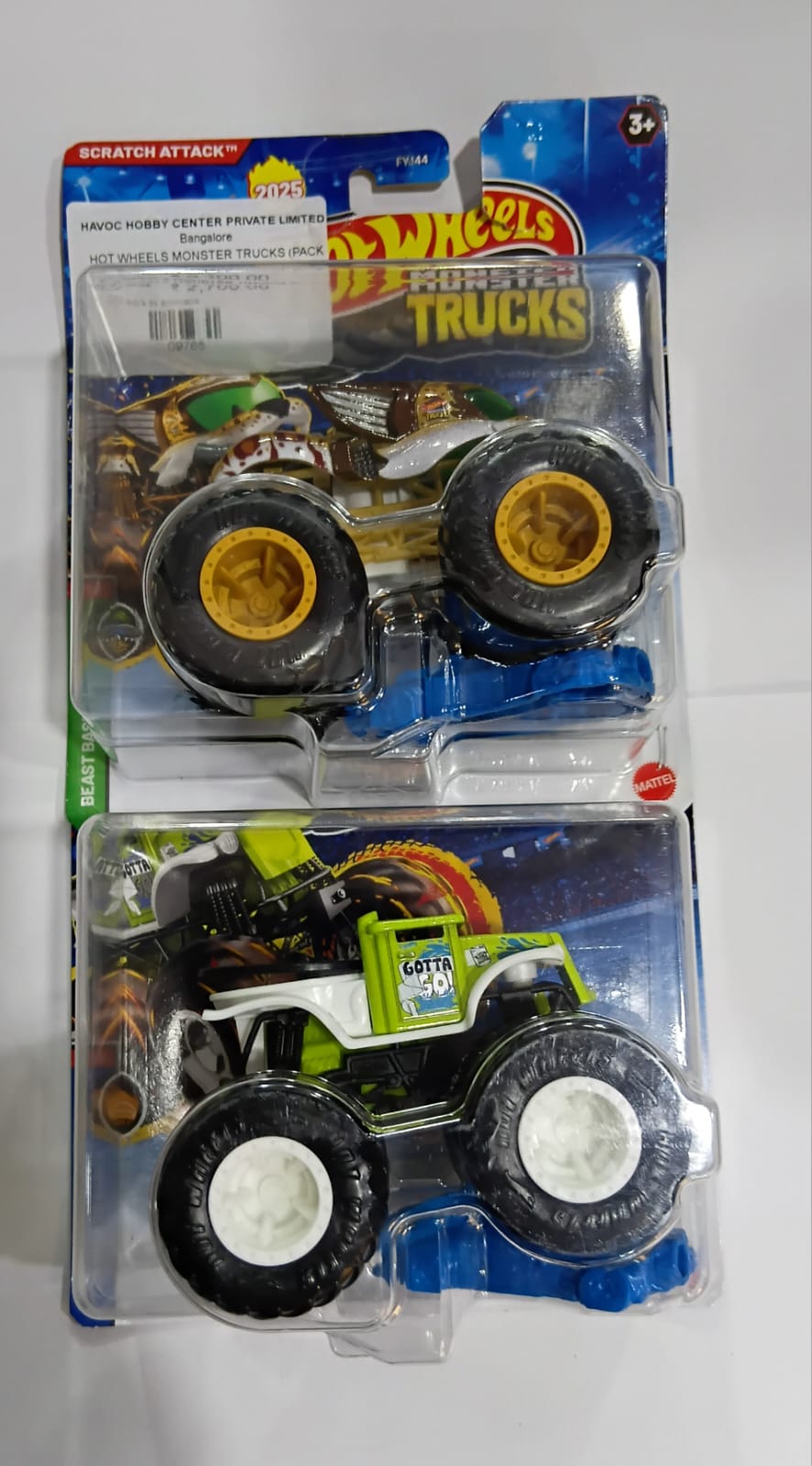 HOT WHEELS MONSTER TRUCKS (PACK OF 2) DIECAST (9C3A)
