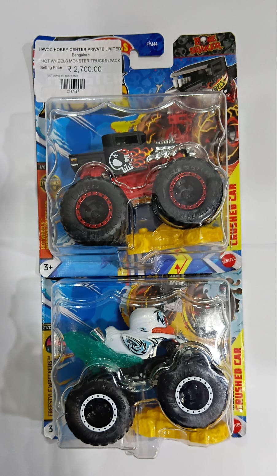 HOT WHEELS MONSTER TRUCKS (PACK OF 2) DIECAST (9C4K)
