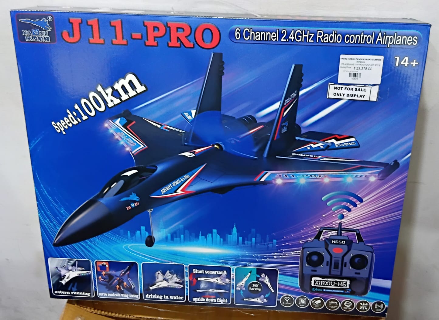 RC AIRPLANE J11-PRO STUNT JET RTF 6 CH BRUSHLESS MOTOR WITH GYRO STABILIZER BLUE