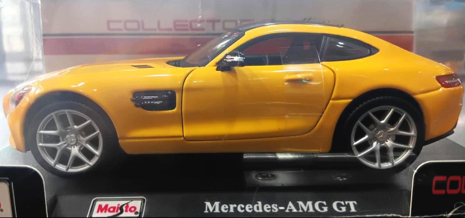 MAISTO #51134YL 1/24 MERCEDES-AMG GT DIE-CAST YELLOW