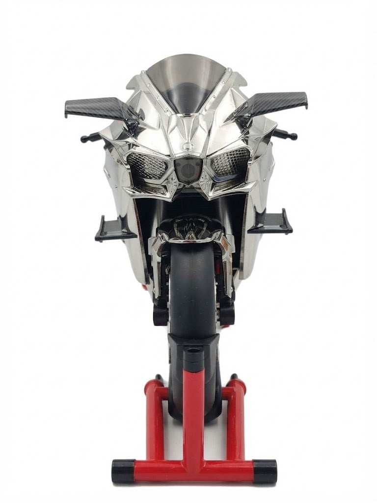 DIE CAST XLG K4 KAWASAKI MOTORCYCLE 1/6 M92325-6 SILVER COLOR